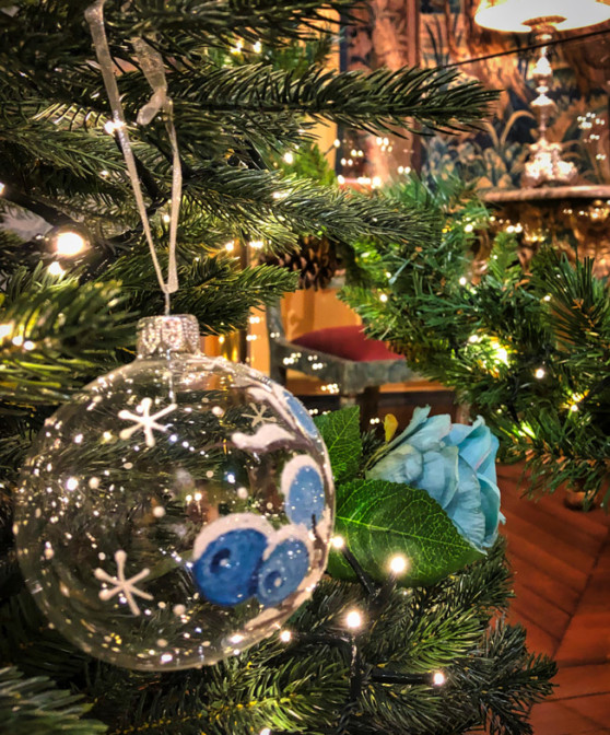 Décoration de noël, salle du Château des Milandes