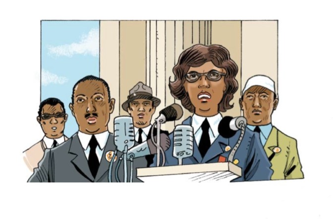 Joséphine Baker fut la seule femme à prendre le micro lors de la « Marche de Washington » au côté de Martin Luther King en 1963 ! - ©E.Cerisier
