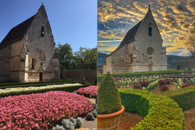 Rétrospective de la chapelle :  Avant restauration - Après restauration - ®ChâteaudesMilandes